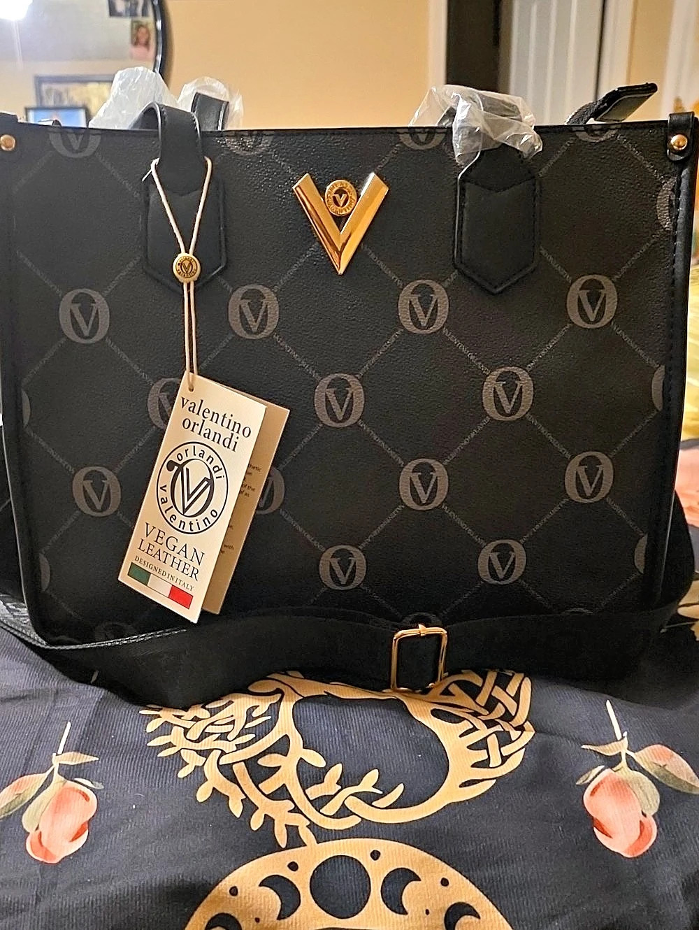 Valentino Orlandi Tote Black Gold Size One Size